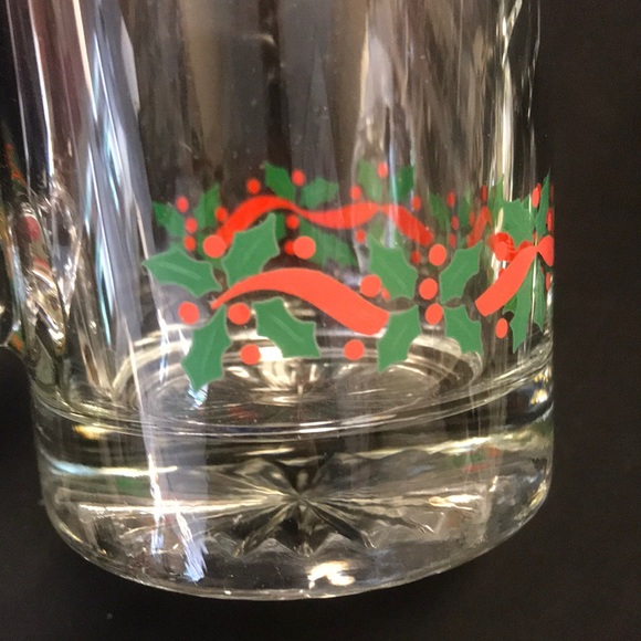 Vintage Libbey Holly & Berries‎ Beer Steins/Mugs set of 4 - Picture 4 of 4